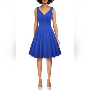 Grace Karin Royal Blue 1960s Vintage Style Sleeveless Dress 👗